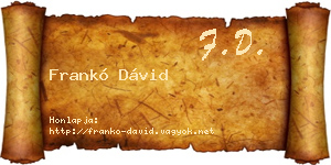 Frankó Dávid névjegykártya